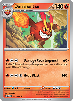 Darmanitan 35/197 Pokémon card from Obsidian Flames for sale at best price