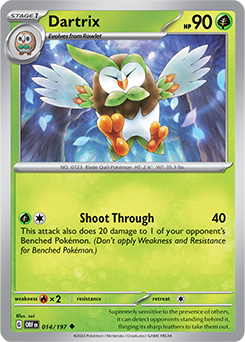 Dartrix 14/197 Pokémon card from Obsidian Flames for sale at best price