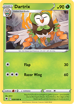 Dartrix 020/189 Pokémon card from Astral Radiance for sale at best price