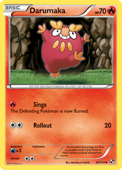 Darumaka 24/114 Pokémon card from Black & White for sale at best price