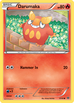 Common Pokémon card Darumaka 17/99 from Next Destinies expansion