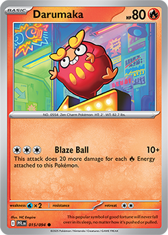Common Pokémon card Darumaka 15/94 from Phantasmal Flames expansion