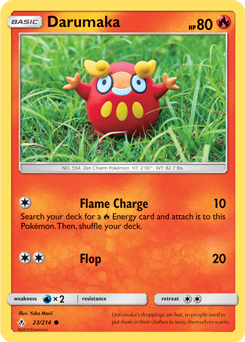 Common Pokémon card Darumaka 23/214 from Unbroken Bonds expansion