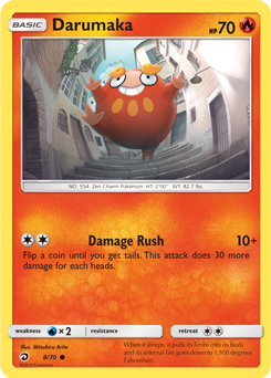 Darumaka 8/70 Pokémon card from Dragon Majesty for sale at best price