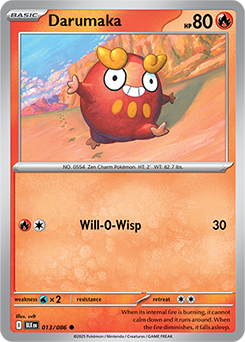 Common Pokémon card Darumaka 13/86 from Black Bolt expansion