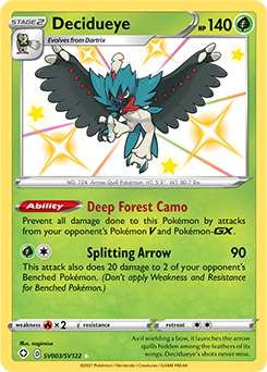 Shining Pokémon Pokémon card Decidueye SV003/SV122 from Shining Fates expansion