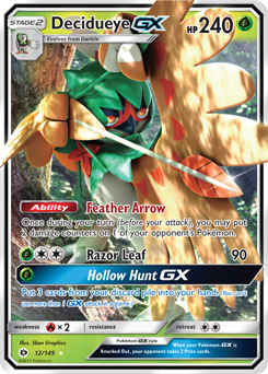 Decidueye GX 12/149 Pokémon card from Sun & Moon for sale at best price