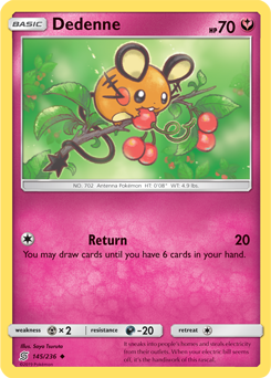 Dedenne 145/236 Pokémon card from Unified Minds for sale at best price