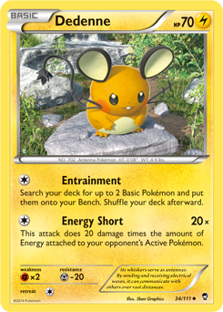 Dedenne 34/111 Pokémon card from Furious Fists for sale at best price