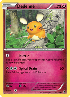 Dedenne 70/119 Pokémon card from Phantom Forces for sale at best price