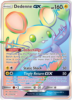 Dedenne GX 219/214 Pokémon card from Unbroken Bonds for sale at best price