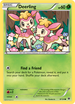 Deerling 8/124 Pokémon card from Fates Collide for sale at best price