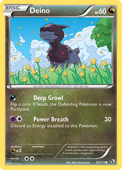 Deino 97/113 Pokémon card from Legendary Treasures for sale at best price