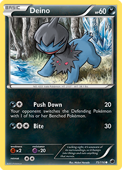 Deino 75/116 Pokémon card from Plasma Freeze for sale at best price