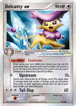 Carte Pokémon Delcatty ex 91/100 de la série Ex Gardiens de Cristal en vente au meilleur prix