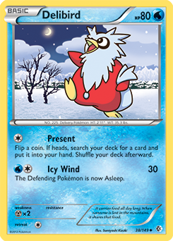 Delibird 38/149 Pokémon card from Boundaries Crossed for sale at best price