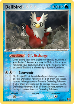 Delibird 21/109 Pokémon card from Ex Team Rocket Returns for sale at best price