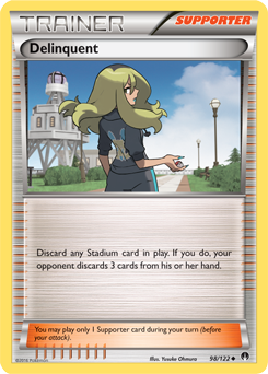 Uncommon Pokémon card Delinquent 98/122 from Breakpoint expansion