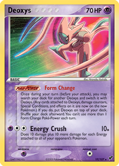 Carte Pokémon Rare Deoxys 17/107 de la série Ex Deoxys