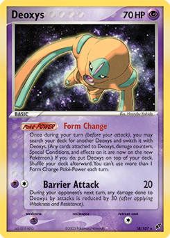 Carte Pokémon Rare Deoxys 18/107 de la série Ex Deoxys