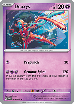 Deoxys 74/182 Pokémon card from Paradox Rift for sale at best price
