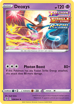 Deoxys 120/264 Pokémon card from Fusion Strike for sale at best price