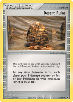 Uncommon Pokémon card Desert Ruins 88/101 from Ex Hidden Legends expansion