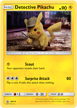 Carte Pokémon Detective Pikachu SM170 de la série Promos Soleil et Lune en vente au meilleur prix