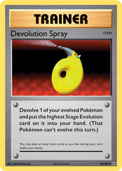 Devolution Spray 76/108 Pokémon card from Evolutions for sale at best price
