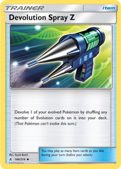 Devolution Spray Z 166/214 Pokémon card from Unbroken Bonds for sale at best price