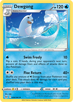Dewgong 034/196 Pokémon card from Lost Origin for sale at best price