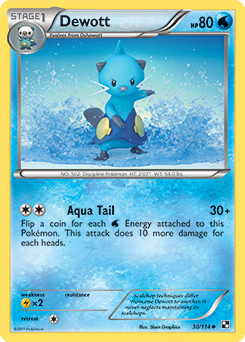 Uncommon Pokémon card Dewott 30/114 from Black & White expansion