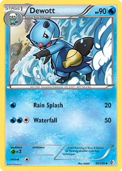 Dewott 40/149 Pokémon card from Boundaries Crossed for sale at best price