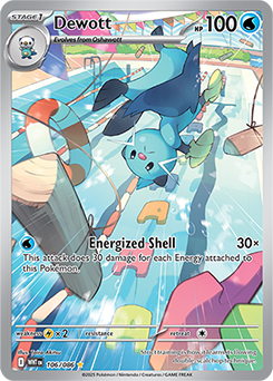 Illustration rare Pokémon card Dewott 106/86 from White Flare expansion