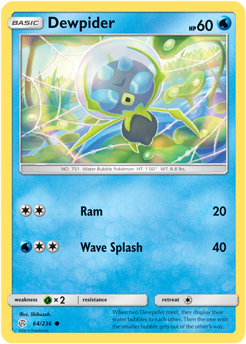 Dewpider 64/236 Pokémon card from Cosmic Eclipse for sale at best price