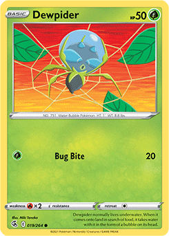 Common Pokémon card Dewpider 19/264 from Fusion Strike expansion