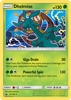 Dhelmise 22/168 Pokémon card from Celestial Storm for sale at best price