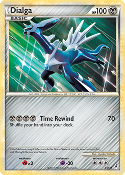 Rare holo Pokémon card Dialga 3/95 from Call of Legends expansion