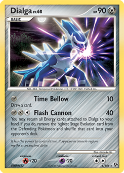 Rare Pokémon card Dialga 16/106 from Great Encounters expansion