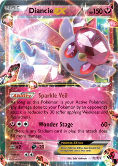 Diancie EX 72/124 Pokémon card from Fates Collide for sale at best price
