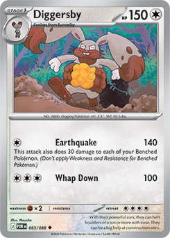 Uncommon Pokémon card Diggersby 65/88 from Perfect Order expansion