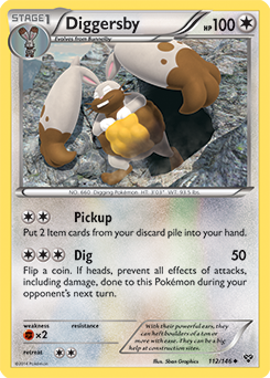 Diggersby 112/146 Pokémon card from X&Y for sale at best price