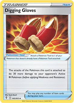 Digging Gloves 145/203 Pokémon card from Evolving Skies for sale at best price