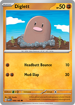 Diglett 50/165 Pokémon card from 151 for sale at best price