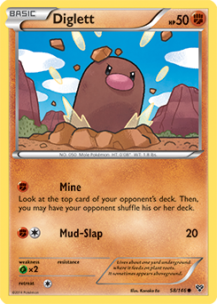 Common Pokémon card Diglett 58/146 from X&Y expansion