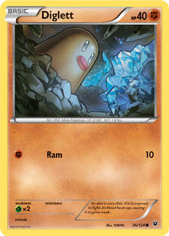 Diglett 36/124 Pokémon card from Fates Collide for sale at best price