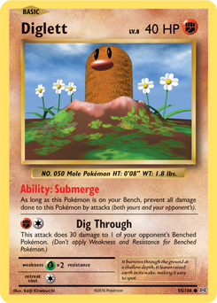Diglett 55/108 Pokémon card from Evolutions for sale at best price