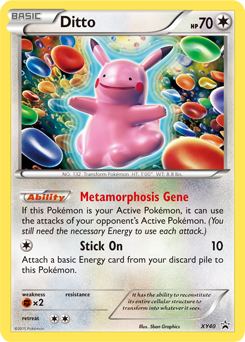 Promo Pokémon card Ditto XY40 from XY Promos expansion