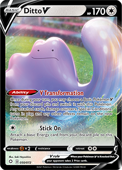 Ditto V 050/072 Pokémon card from Shining Fates for sale at best price