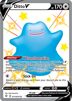 Ditto V SV118/SV122 Pokémon card from Shining Fates for sale at best price